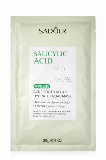 Imagen de Mascarilla facial antiacné con ácido salicílico 3 % Sadoer (25 g)