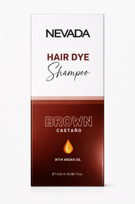 Imagen de Champú colorante castaño con aceite de argán Nevada (500 ml / 17.64 oz)