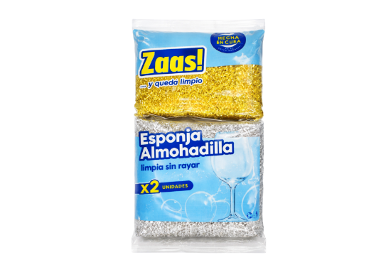Imagen de Esponja almohadilla oro y plata Zaas! (2 U)